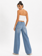 Jeans baggy de tiro alto