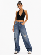 Jeans de tiro alto ripped