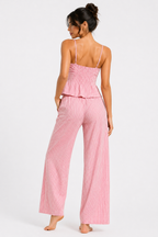 Conjunto de rayas rosas