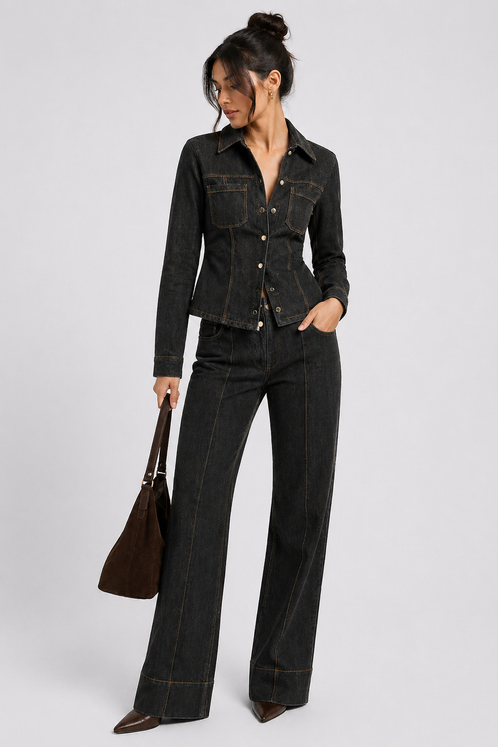 Conjunto vaquero negro