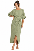 Vestido estampado de cadena verde