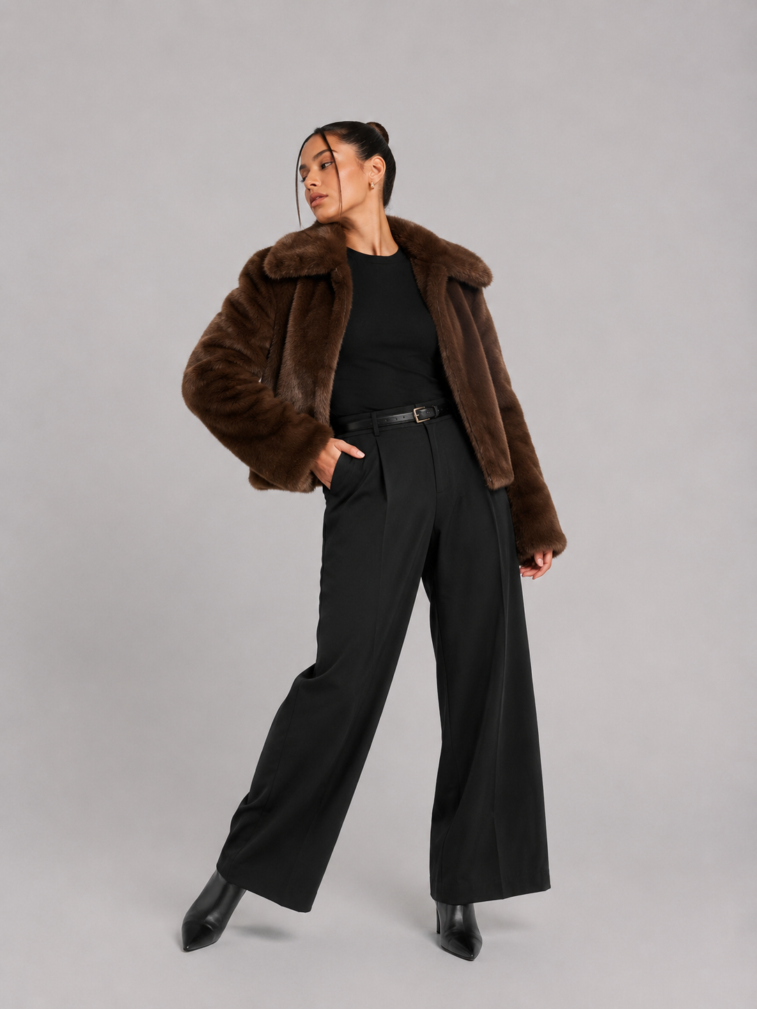Chaqueta de Piel Gruesa