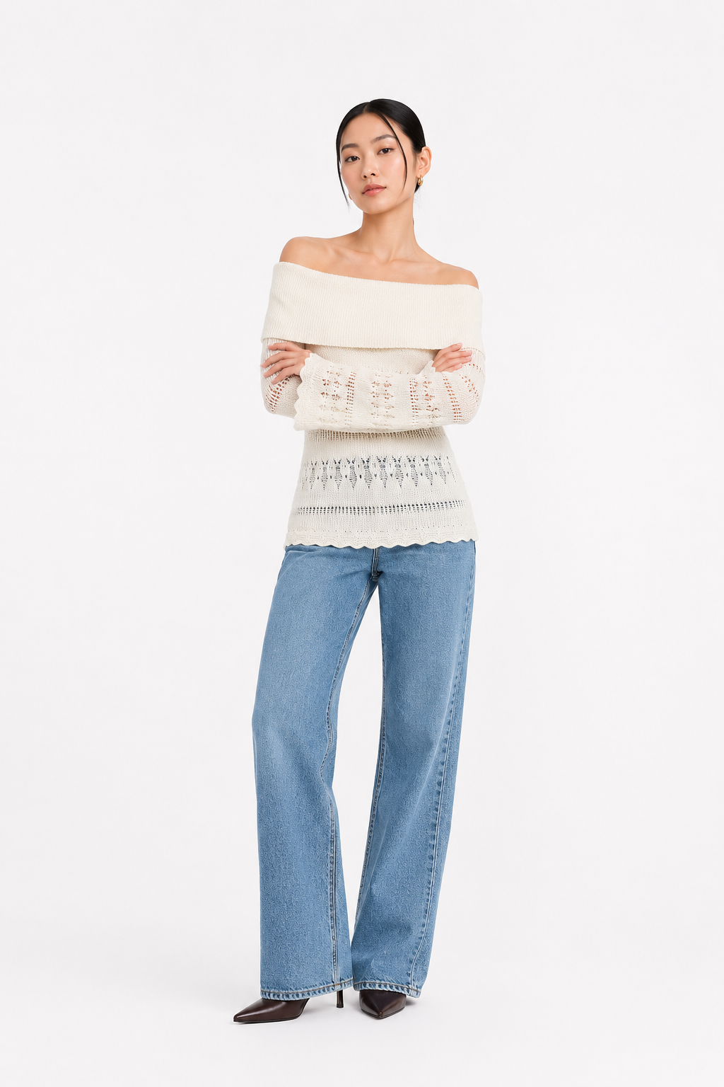Slash Neck Sweater