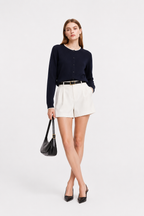 Casual lace-knit cardigan