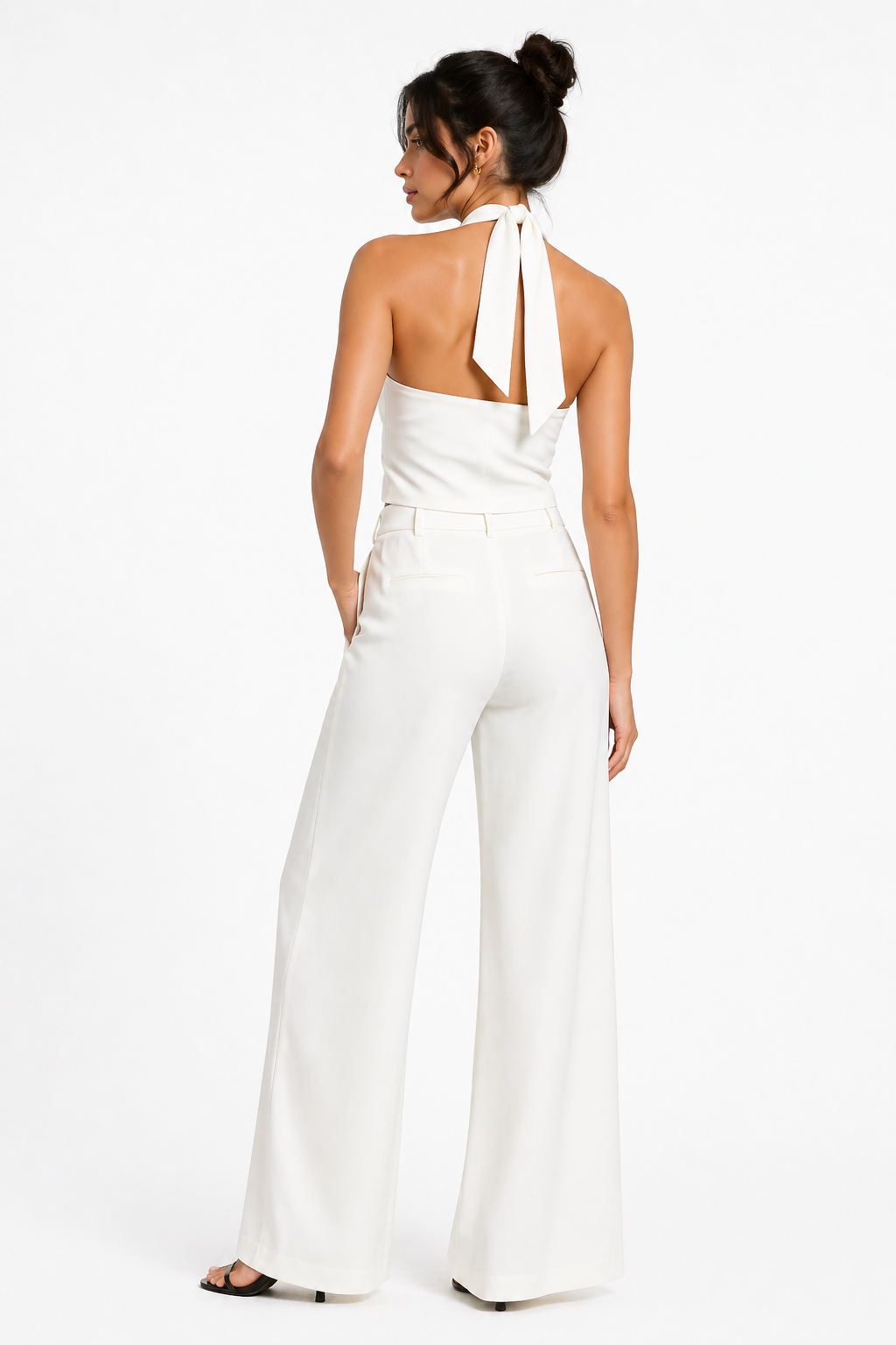 Conjunto Top Halter Blanco