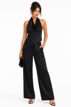 Conjunto de top halter asimétrico