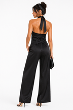 Conjunto de top halter asimétrico
