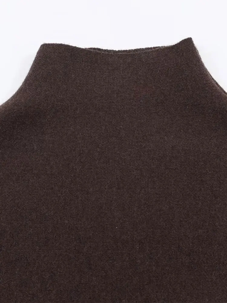 Jerseys de punto suelto de piel