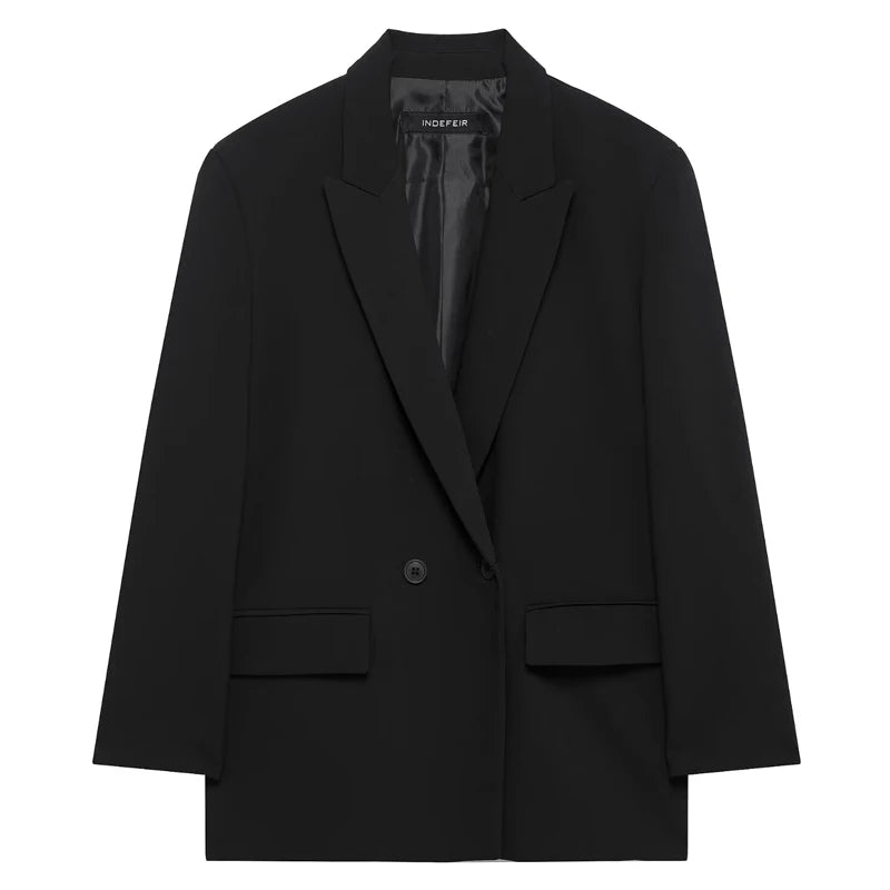 HXAO Women's Blazer Spring Office Wear Woman Outerwears Black Green Gray Blazer Long Sleeve Coats Blazers Fitted Suit Jacket 066