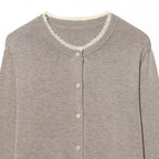 Casual lace-knit cardigan
