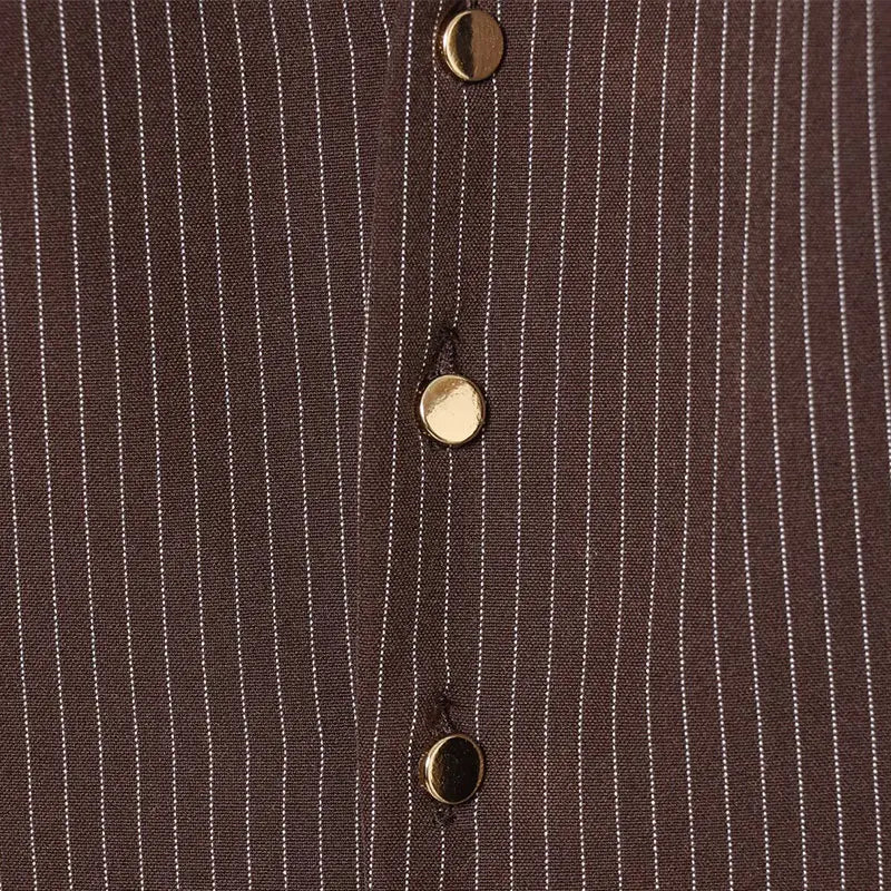 Camisa de cintura delgada