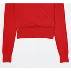 Cardigan rojo de punto