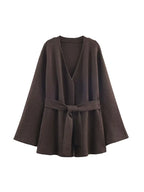 Brown cardigan sweater