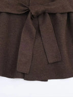 Brown cardigan sweater