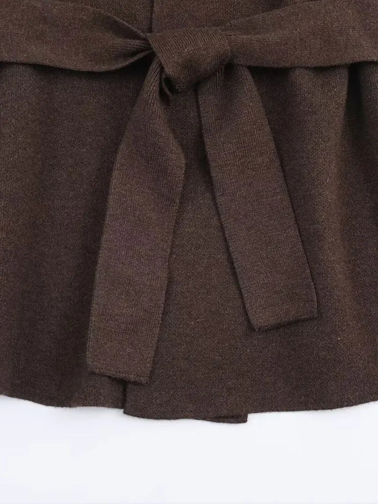 Brown cardigan sweater