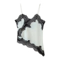 Top sin mangas adornados con encaje