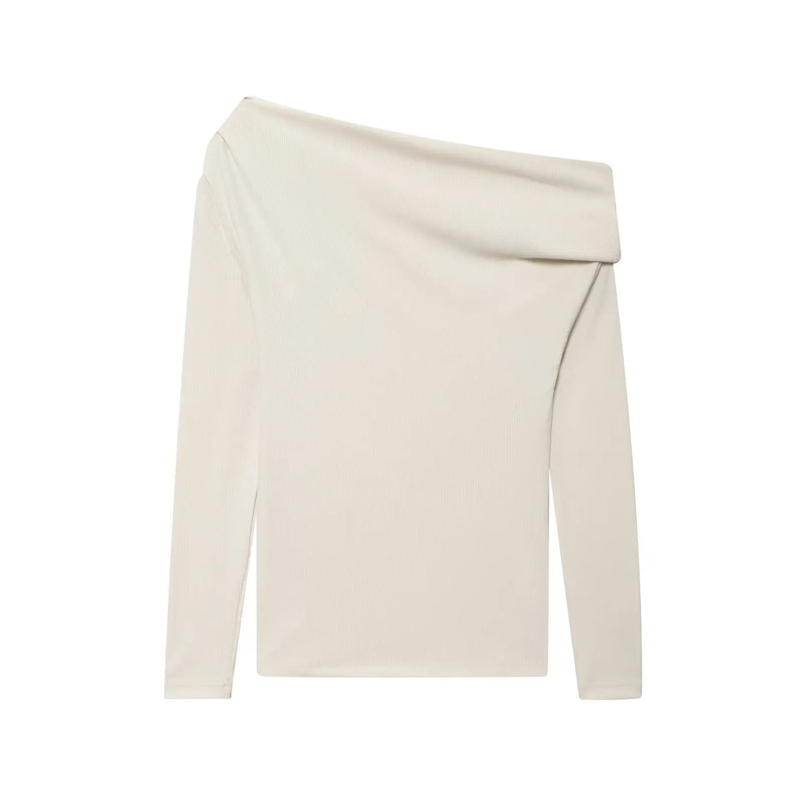 Top corto asimétrico fuera del hombro