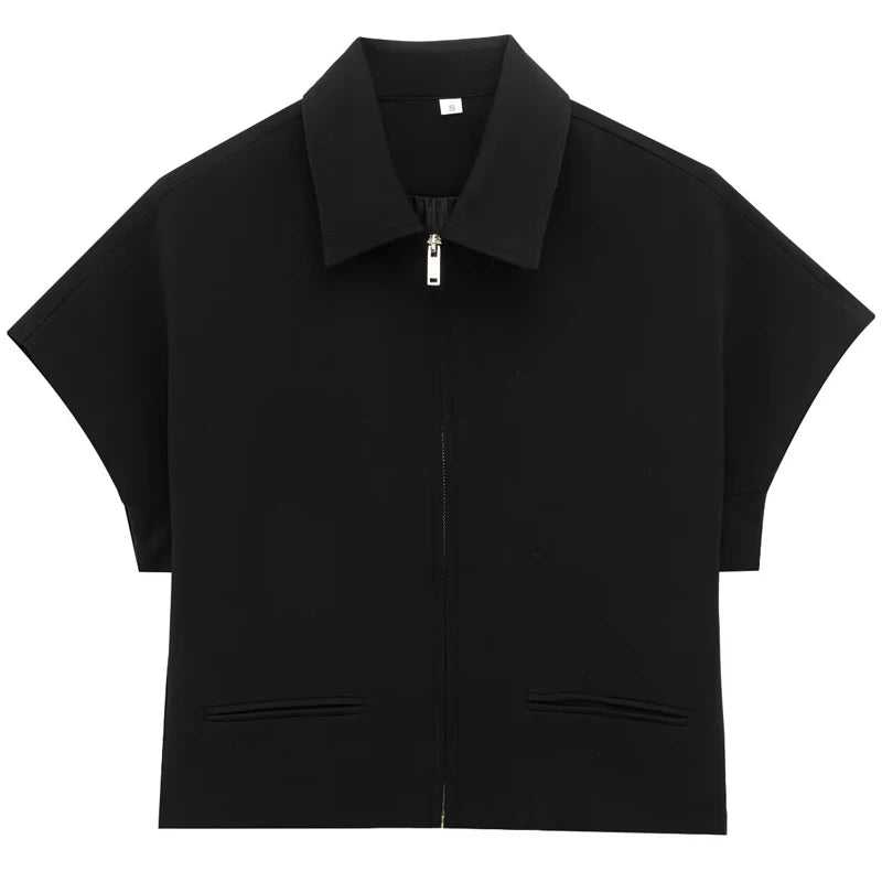 Chaqueta con cremallera corta