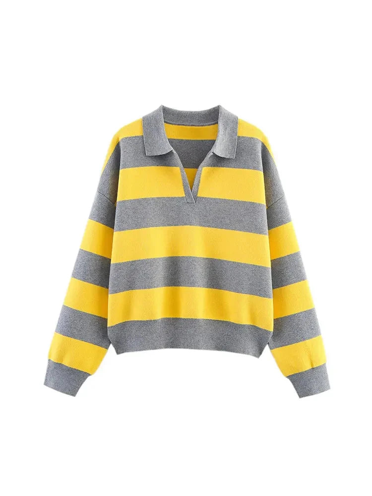 Suéter de punto a rayas