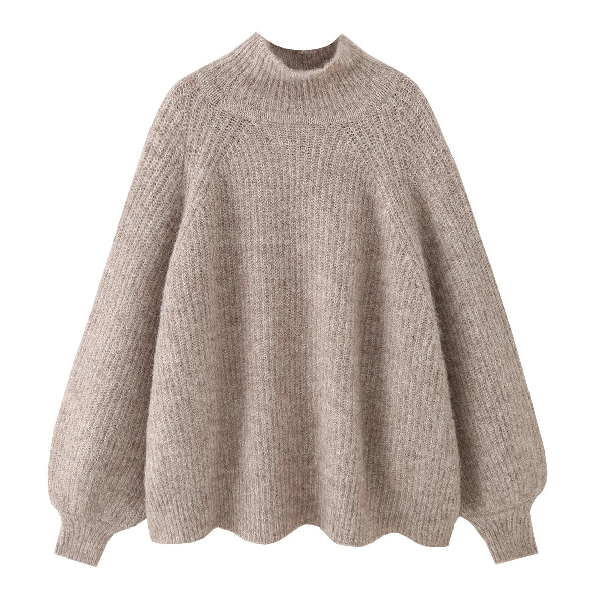 Jersey de punto de cuello falso