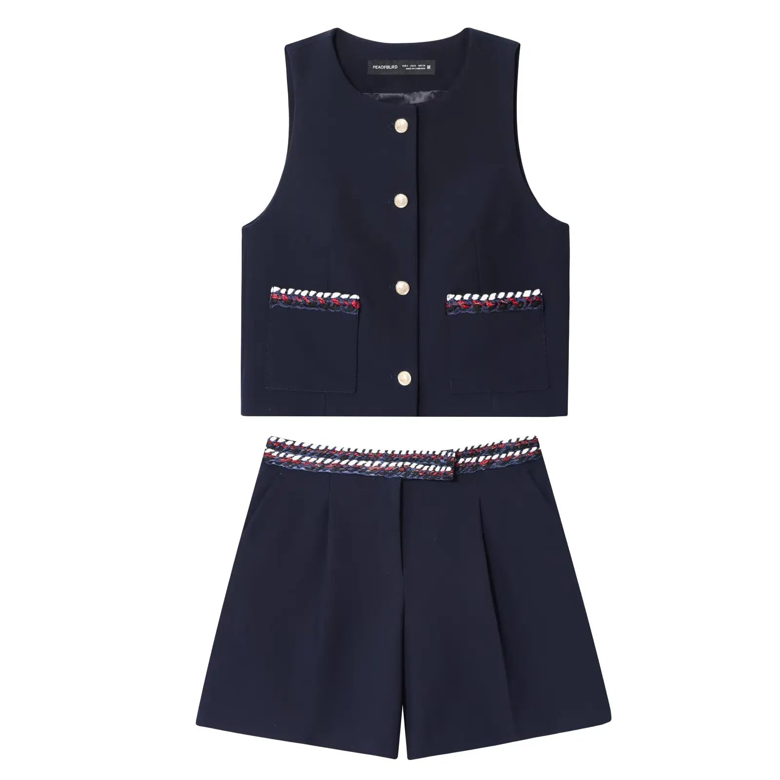 Conjunto con top sin mangas