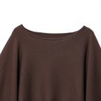 Capa de punto marrón poncho