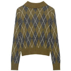 Crop Argyle Jersey