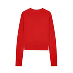 Cardigan rojo de punto