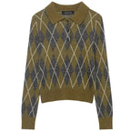 Crop Argyle Jersey