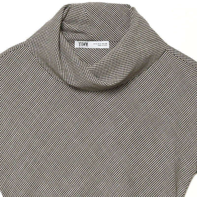 HXAO Asymmetric Lace Plaid Shirt Women's Blouse Spring Summer 2026 High Neck Sleevesless Top Elegant And Youthful Women Blouses