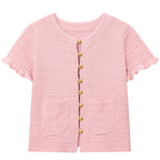 Short knit cardigan