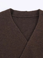 Brown cardigan sweater