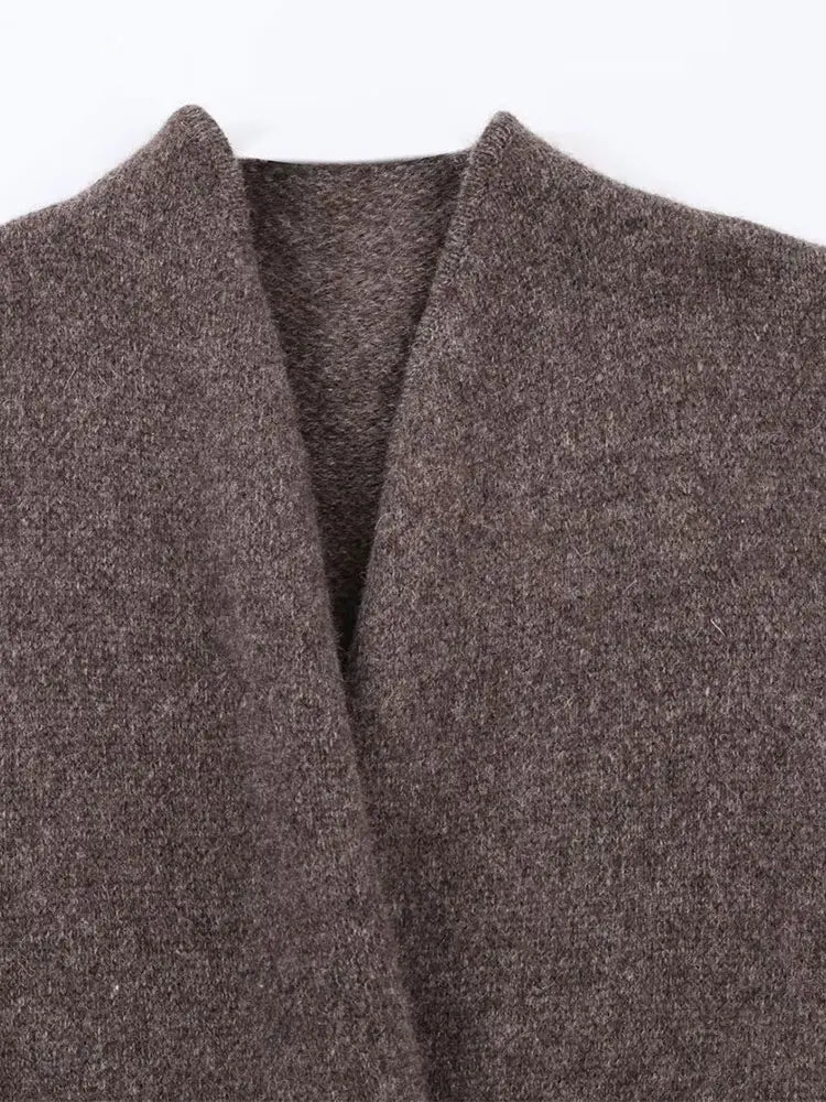 Chaqueta Marrón de Punto