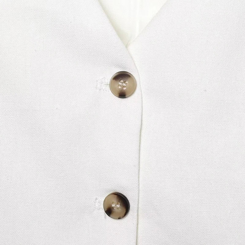 Chaleco blanco corto