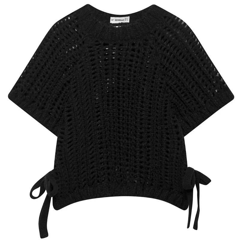 Suéter de mujer de punto corto