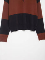 Contrast knit jumper