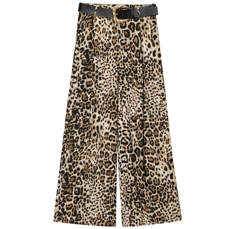 Pantalones de cintura alta con cinturón