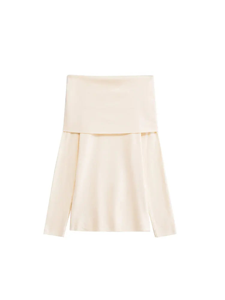 Suéter de punto fuera del hombro