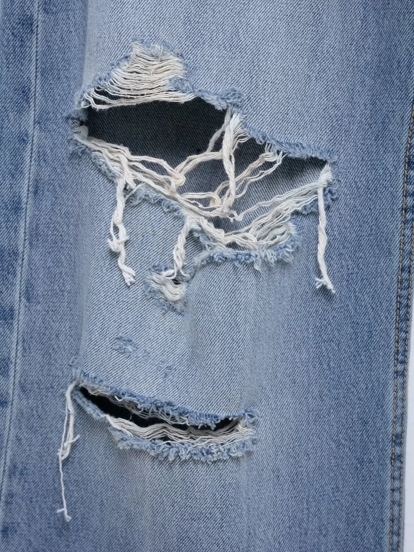 Jeans wide leg rotos