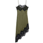 Asymmetric lace dress