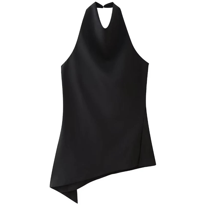 Conjunto de top halter asimétrico