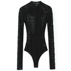 Black lace bodysuit