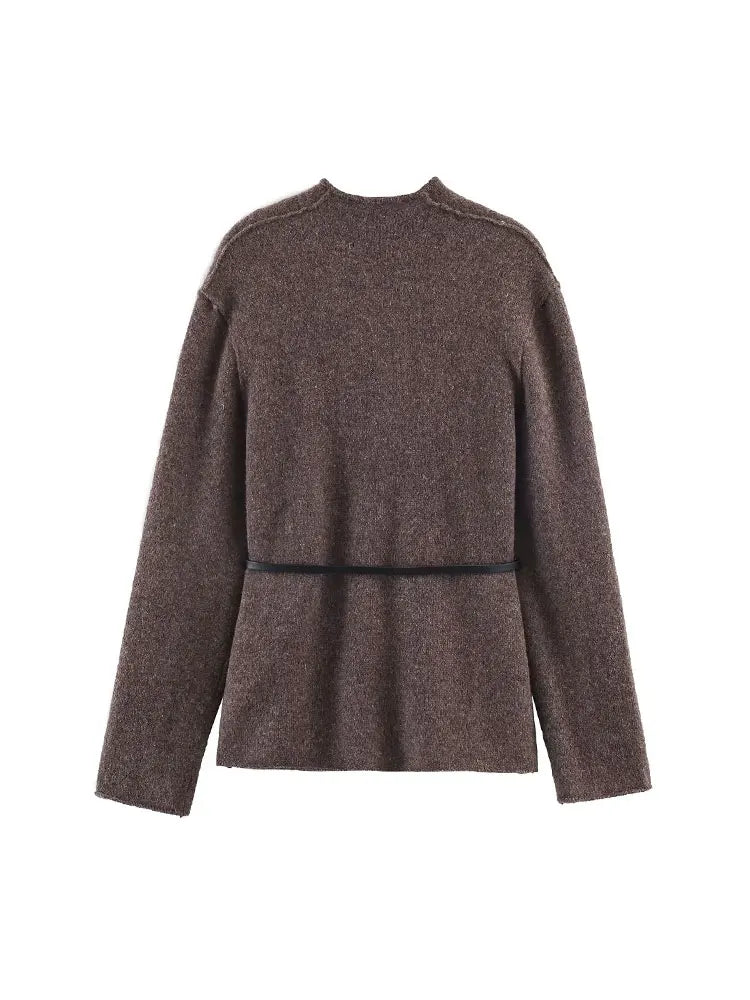 Chaqueta Marrón de Punto