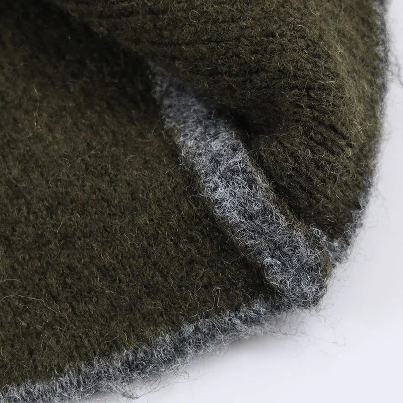 Cárdigan de punto de moda de color liso