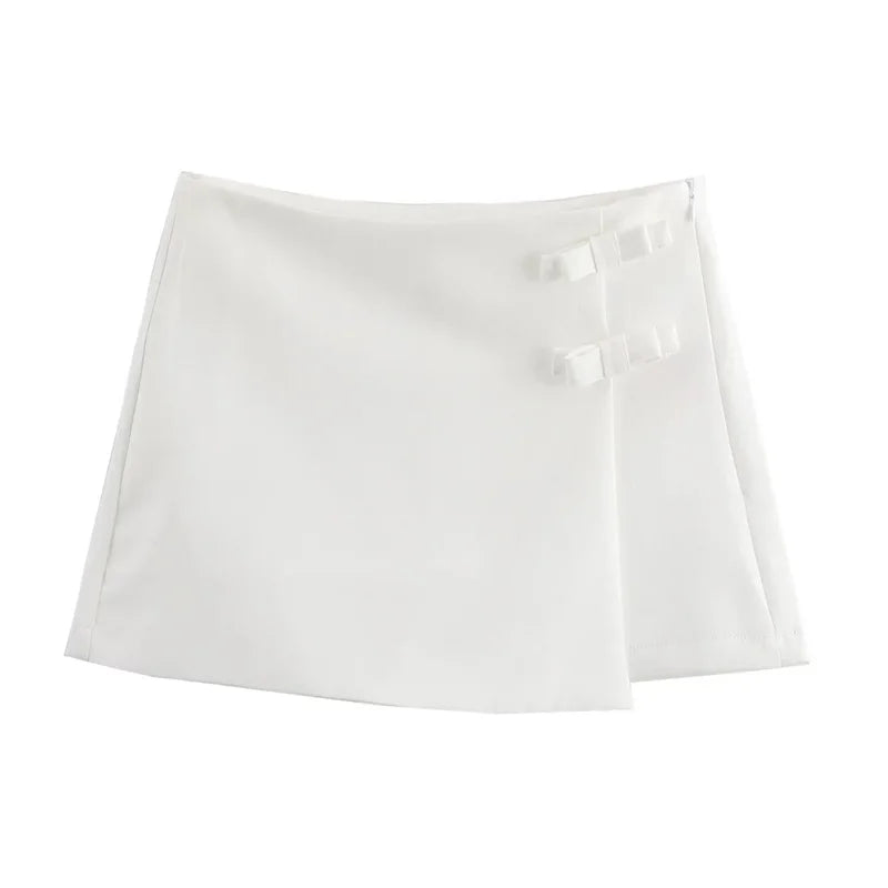Falda short mini con lazo