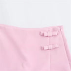 Falda short mini con lazo