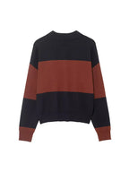 Contrast knit jumper