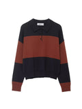 Contrast knit jumper