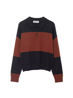 Contrast knit jumper