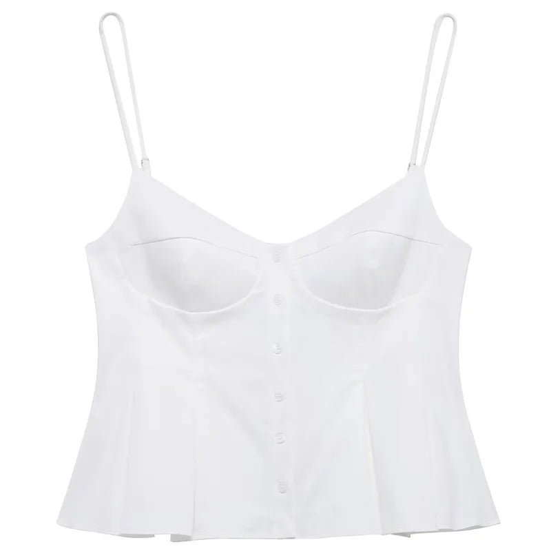 HXAO Striped Slip Top Women Summer 2025 Sexy Crop Corset Tanks & Camis Sleeveless Backless Top For Woman Fashion Casual Camisole